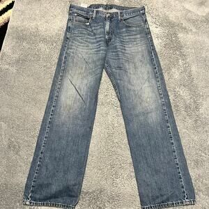 Levi's 569 Jeans Mens 34 x34 Straight Blue Cotton Denim Pants Cowboy